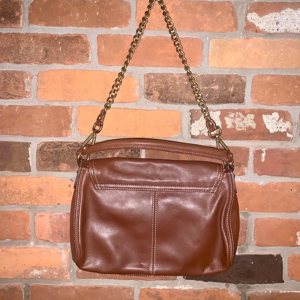 Talbots Brown Leather Shoulder Bag New With Tags - Picture 3 of 7